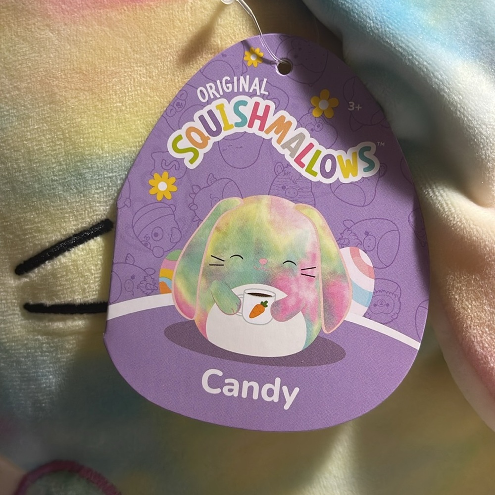 Squishmallow Candy the tie dye rabbit 12” NWT - Picture 5 of 6